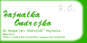 hajnalka ondrejko business card